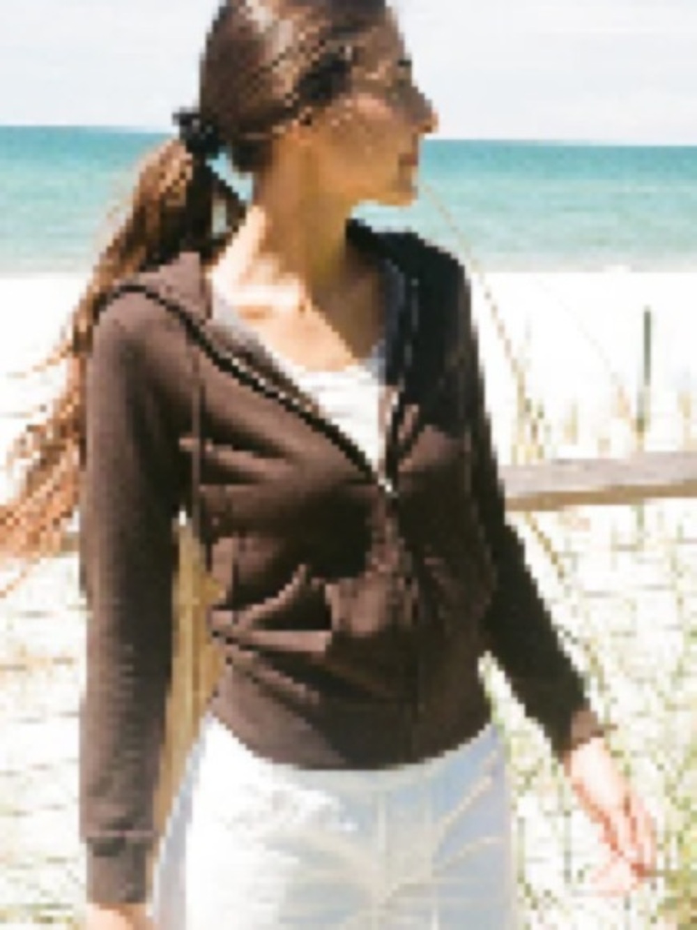 Brandy Melville Kristy Hoodie in Coco Brown BNWT S Zipper Loungewear